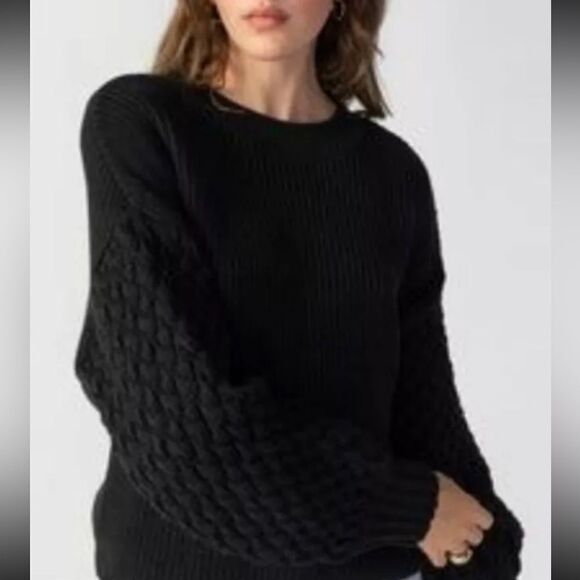 Sanctuary Cable Knit Mock Neck Sweater Size XL - Picture 2 of 7